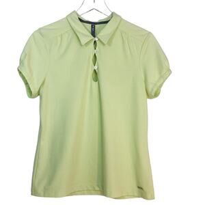 Lija Golf Tennis Polo Yellow Shirt Womens‎ Size Large